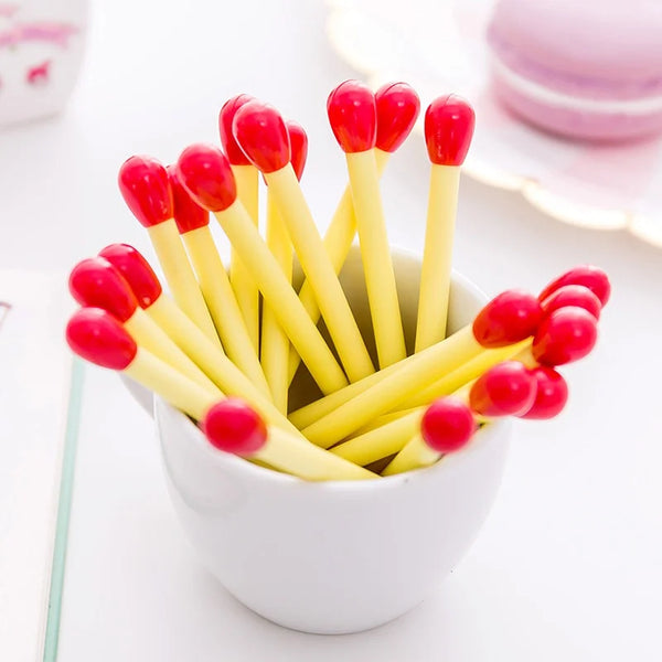 Matchstick Ballpoint Pens (15pcs) – Creative & Fun Office Set